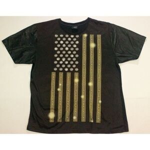 American Flag Graphic Print T-Shirt Ablanche New York XXL Black TEE 2XL